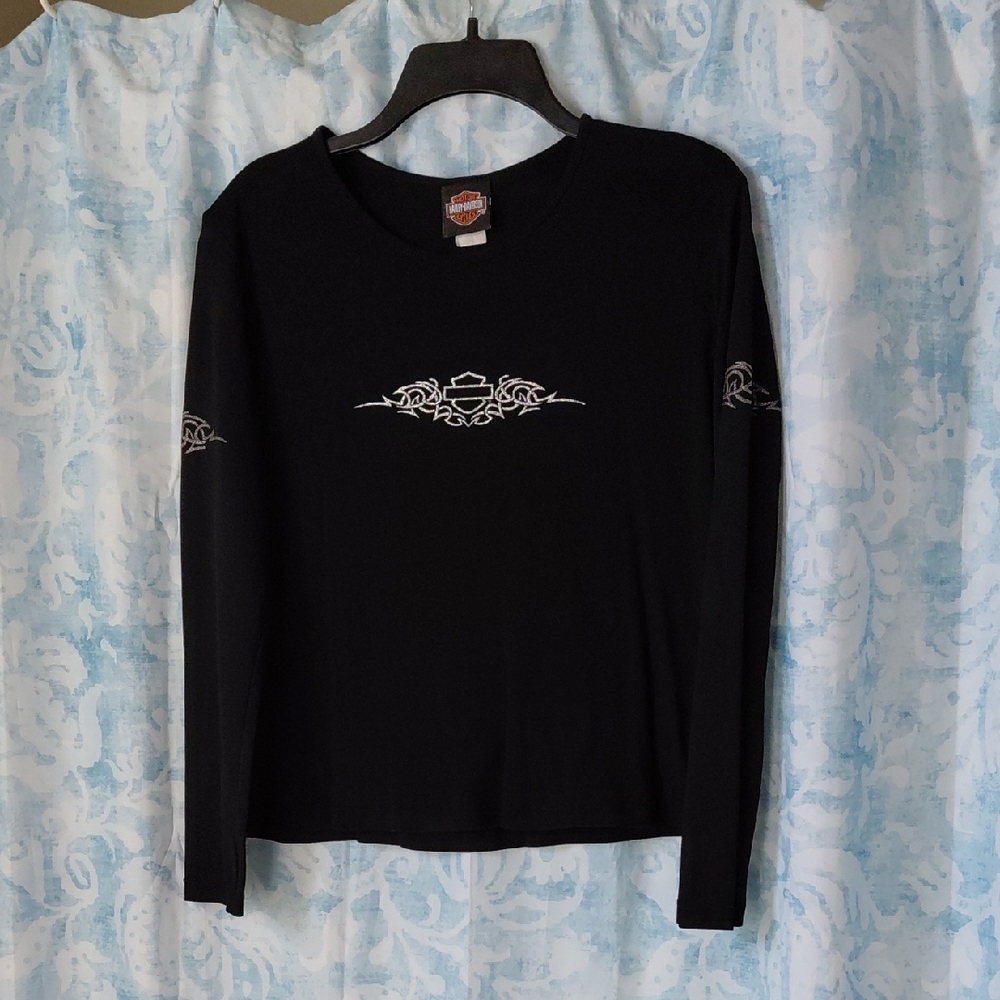 Harley-Davidson Black Tee with Silver Logo